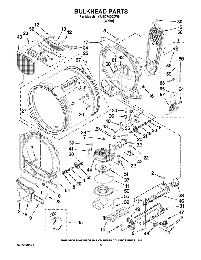Diagram for YWED7400XW0