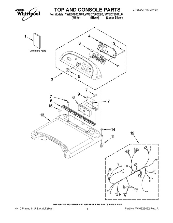 Diagram for YWED7800XL0