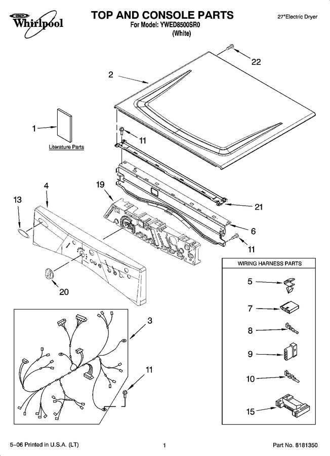 Diagram for YWED8500SR0