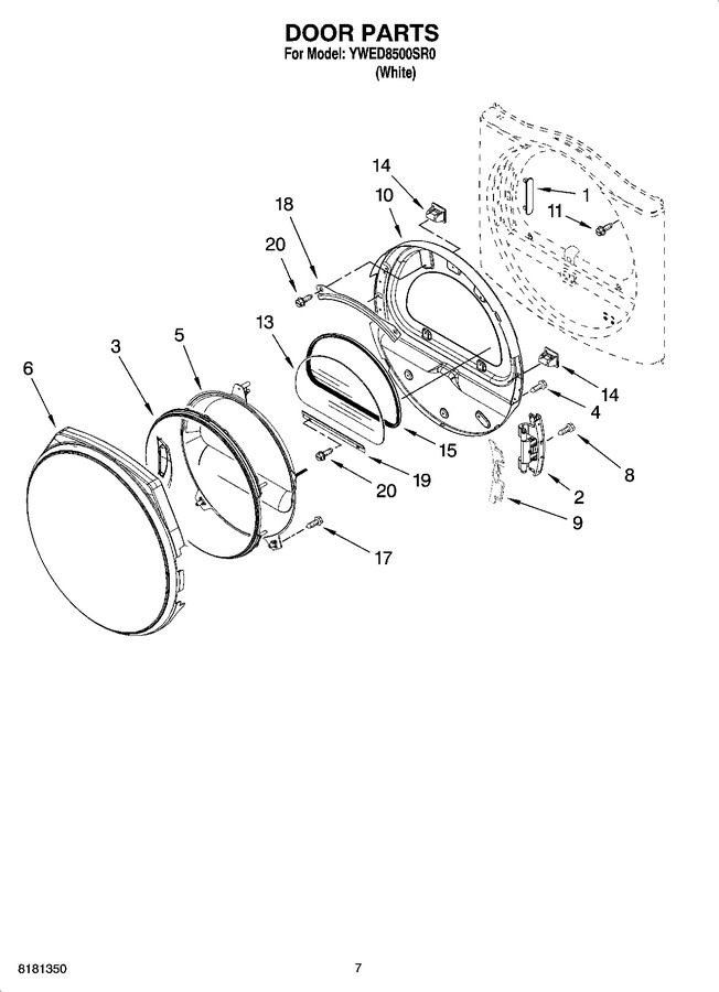 Diagram for YWED8500SR0