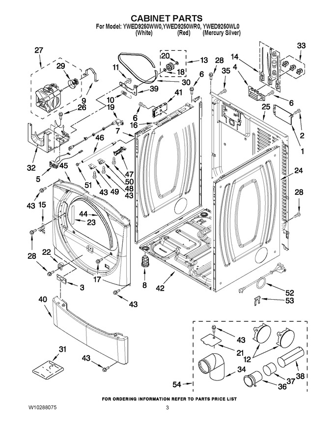 Diagram for YWED9250WW0
