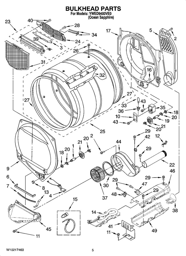 Diagram for YWED9400VE0