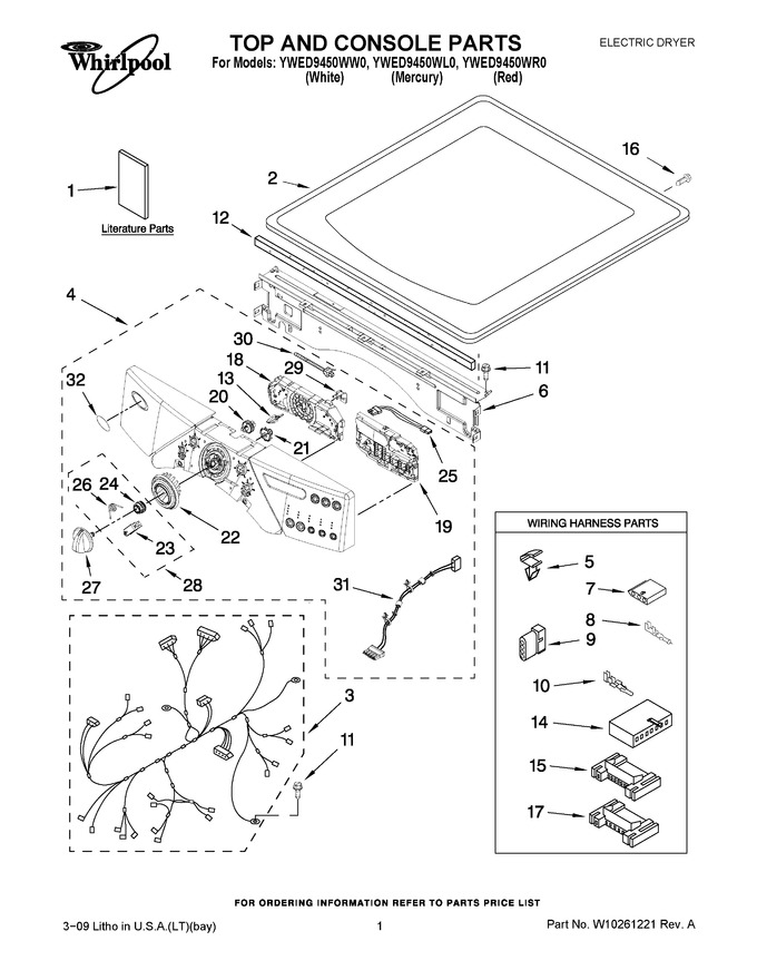 Diagram for YWED9450WW0