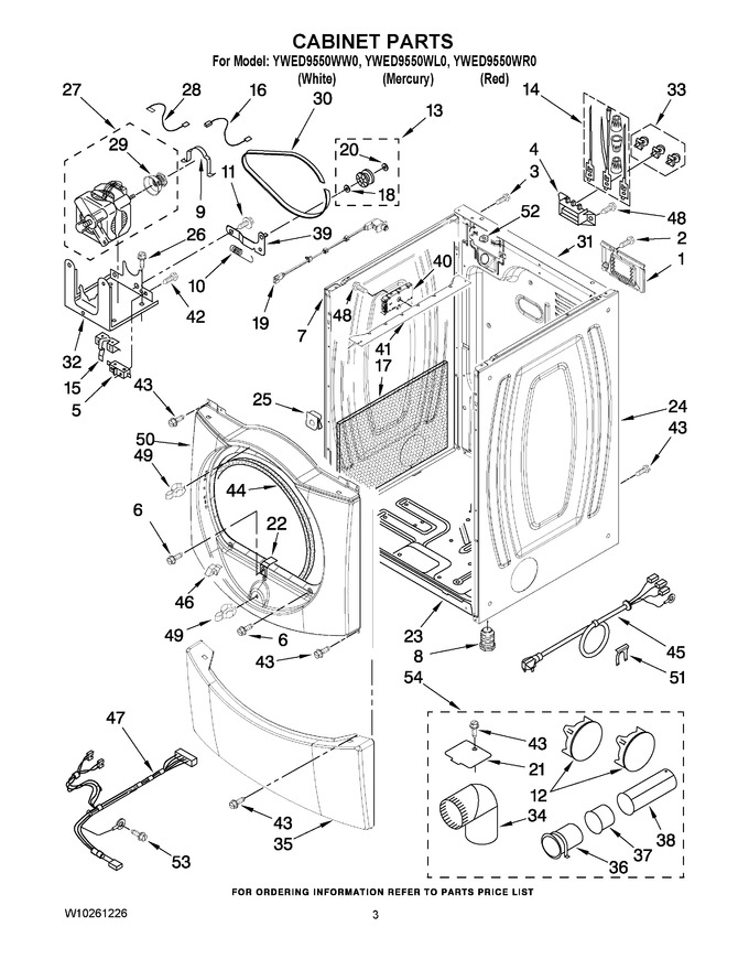 Diagram for YWED9550WR0