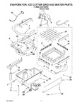 Diagram for 02 - Evaporator, Ice Cutter Grid And Water Parts