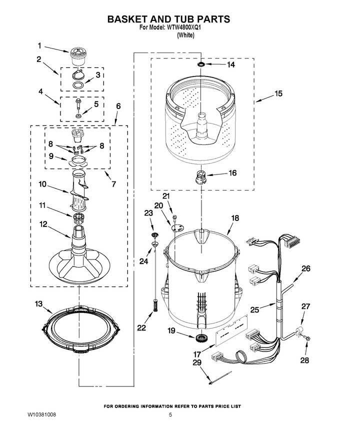 Diagram for WTW4800XQ1