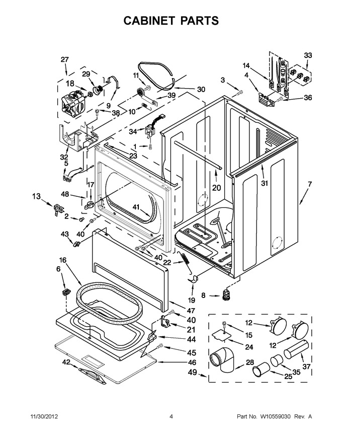 Diagram for 4GWED5500YW1