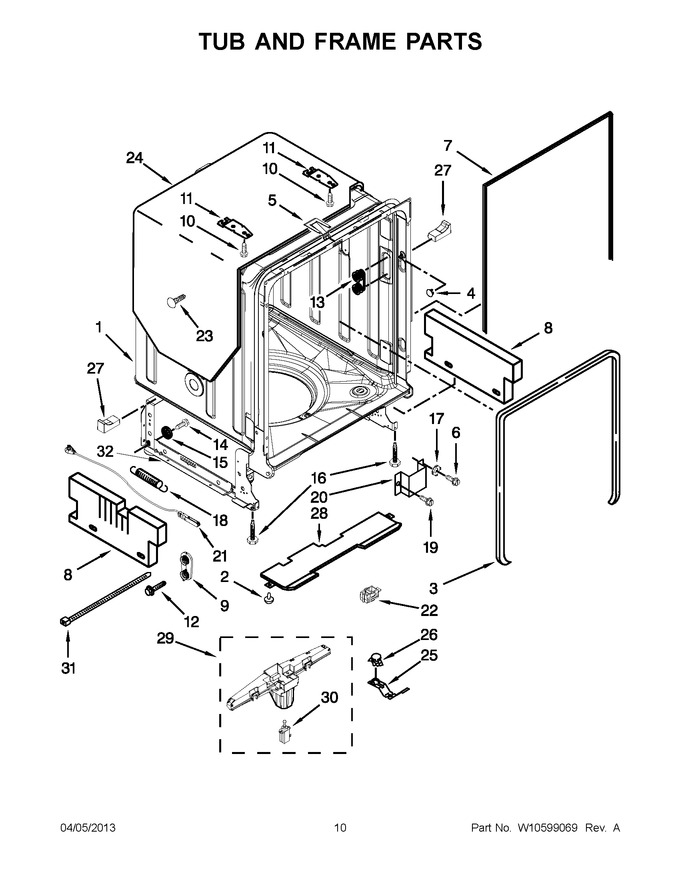 Diagram for KUDS30FXWH9