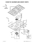 Diagram for 01 - Cooktop, Burner And Grate Parts