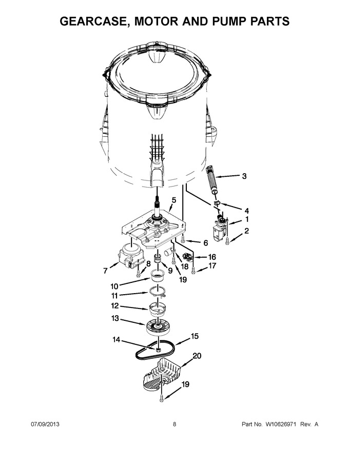 Diagram for WTW5500BW0