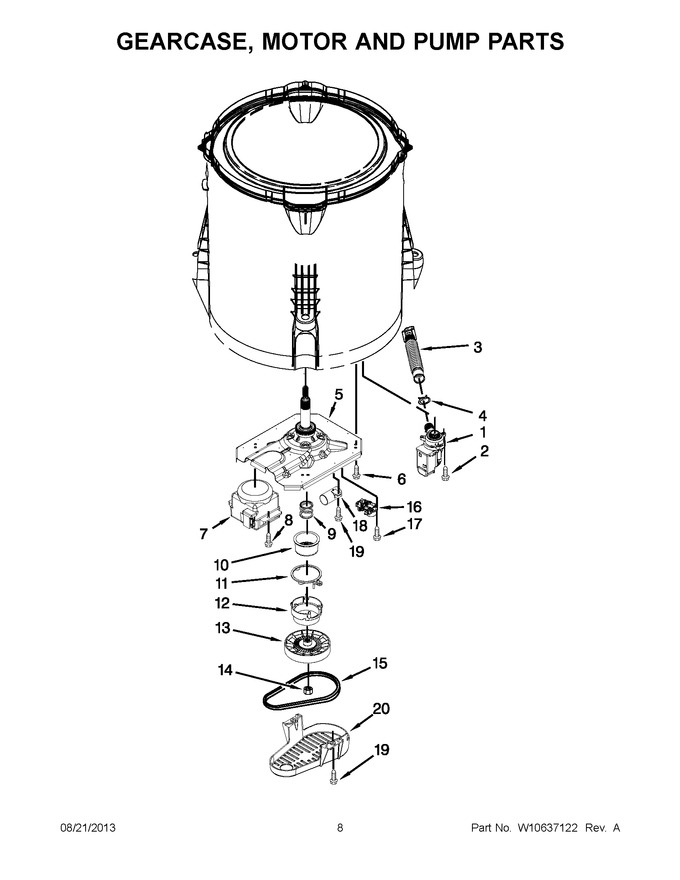 Diagram for WTW4850BW0