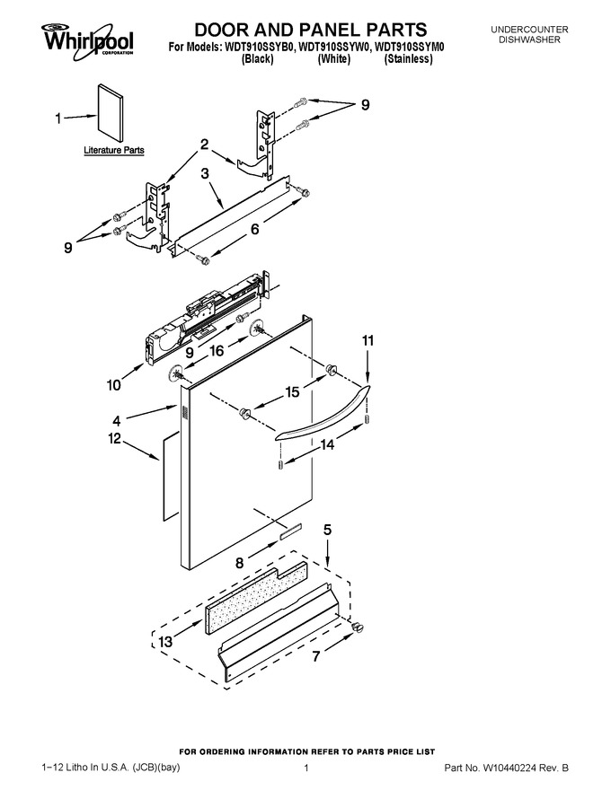Diagram for WDT910SSYB0