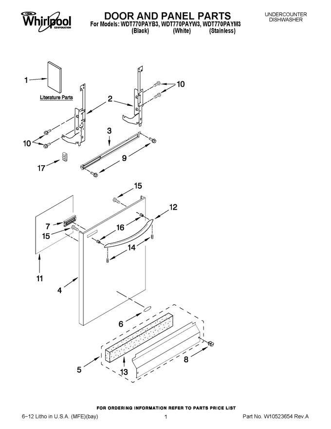 Diagram for WDT770PAYM3