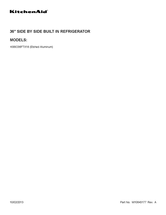 Diagram for KSSO36FTX18