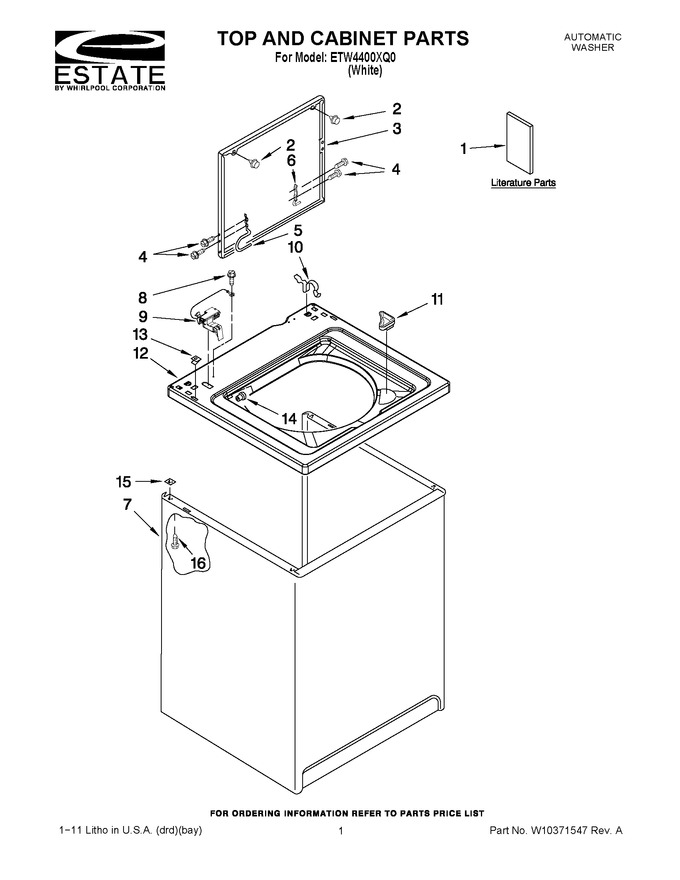 Diagram for ETW4400XQ0