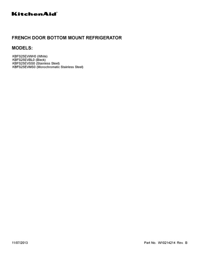 Diagram for KBFS25EVWH0