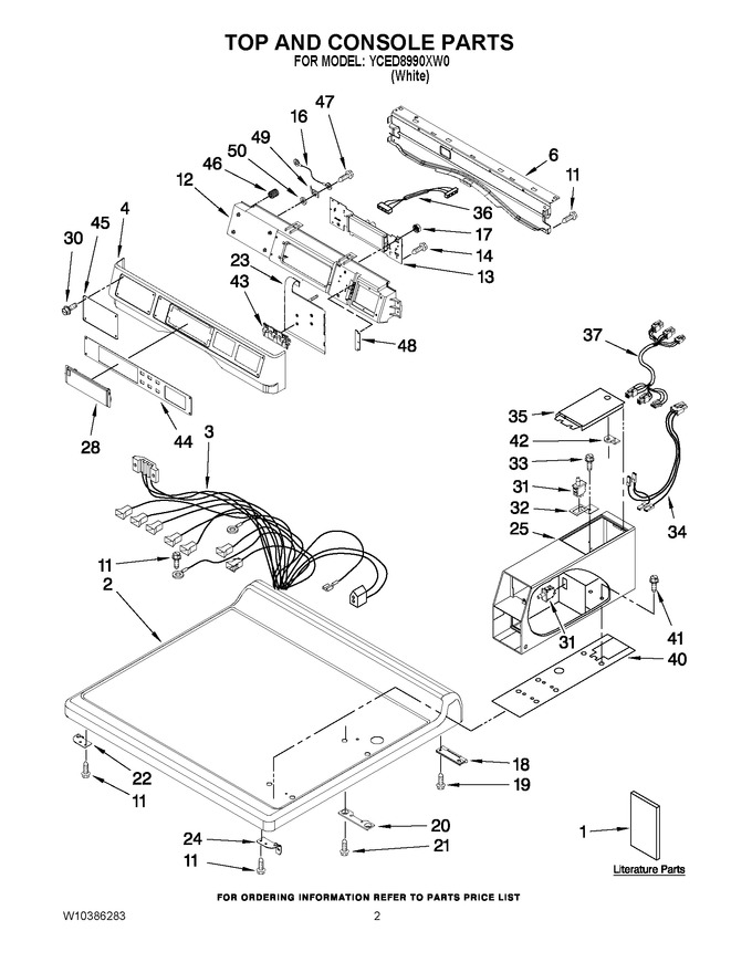 Diagram for YCED8990XW0