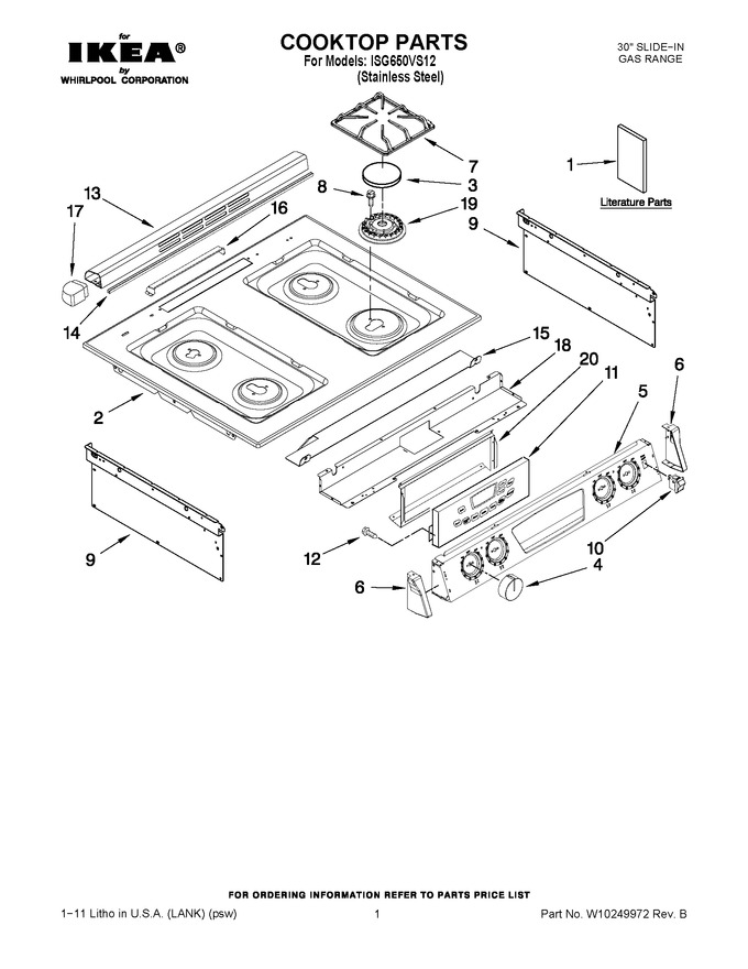 Diagram for ISG650VS12