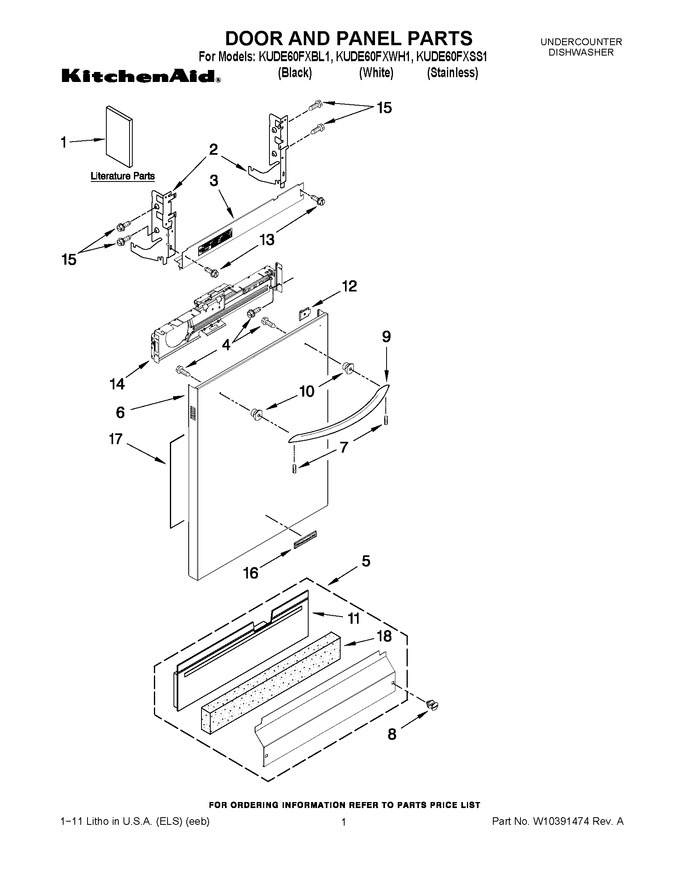 Diagram for KUDE60FXWH1