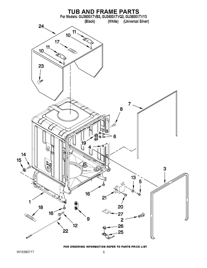 Diagram for GU3600XTVB3