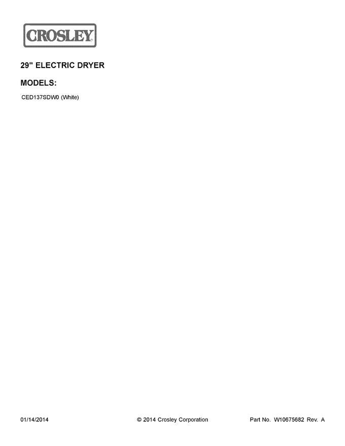 Diagram for CED137SDW0