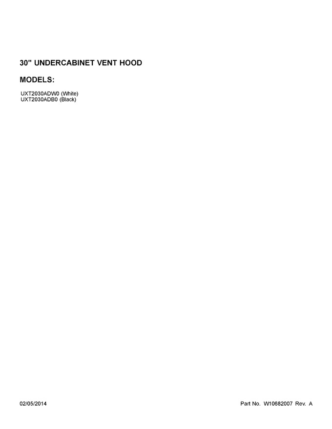 Diagram for UXT2030ADW0