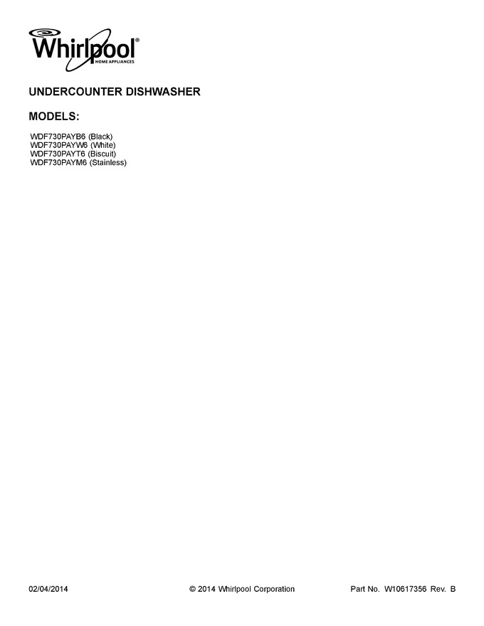 Diagram for WDF730PAYM6
