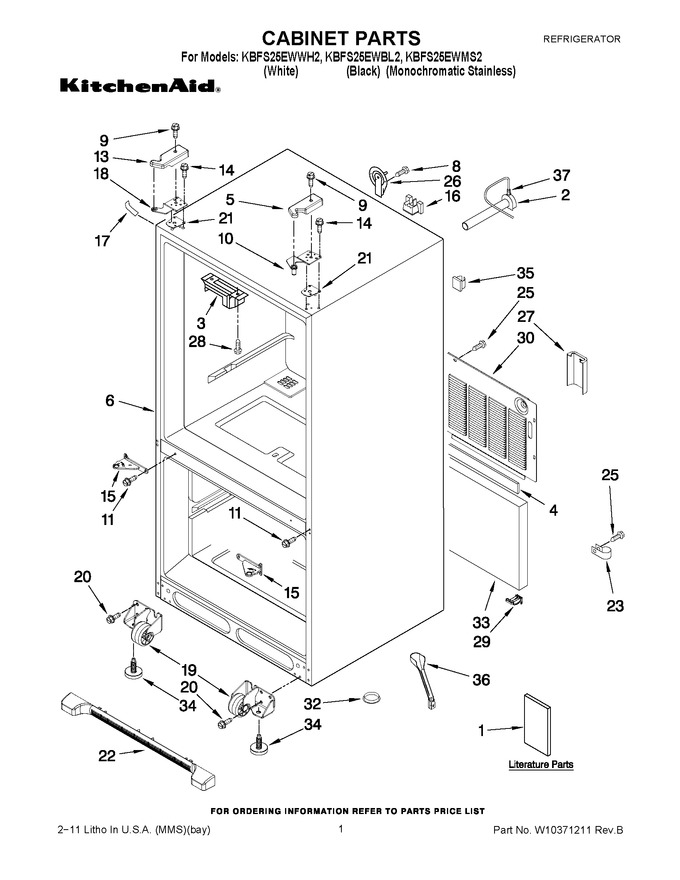 Diagram for KBFS25EWBL2