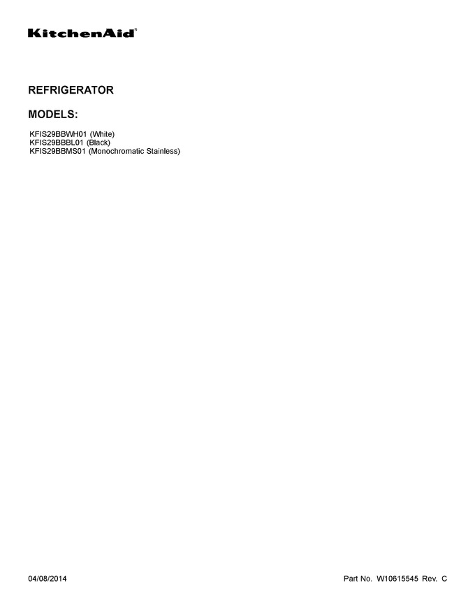 Diagram for KFIS29BBWH01