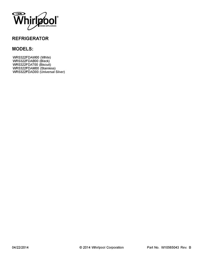 Diagram for WRS322FDAD00