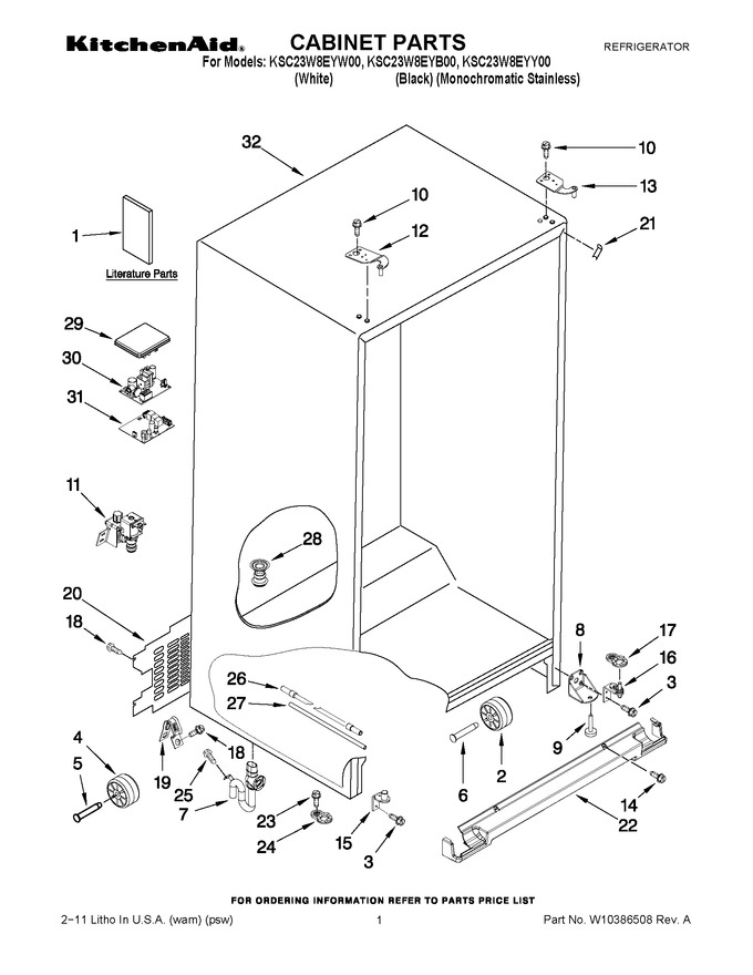 Diagram for KSC23W8EYW00