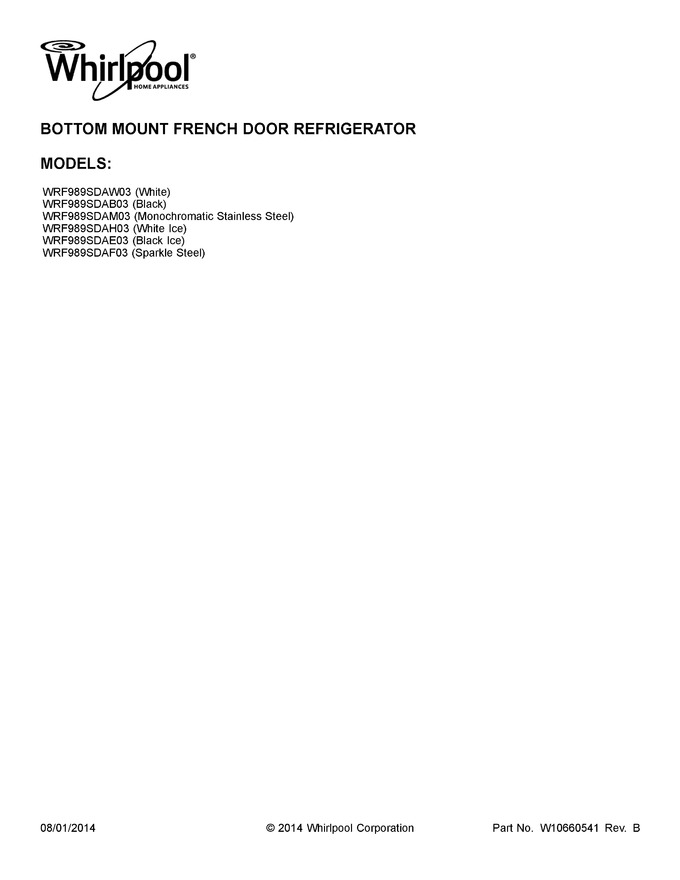 Diagram for WRF989SDAM03