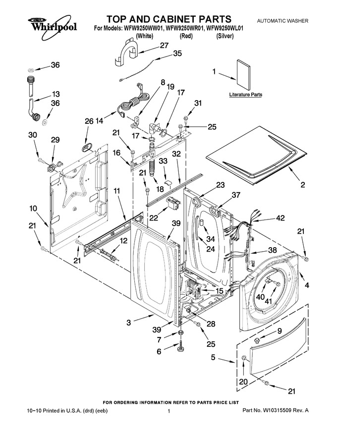 Diagram for WFW9250WL01
