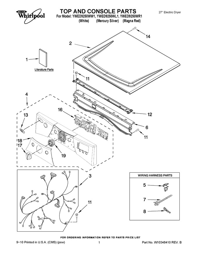 Diagram for YWED9250WR1