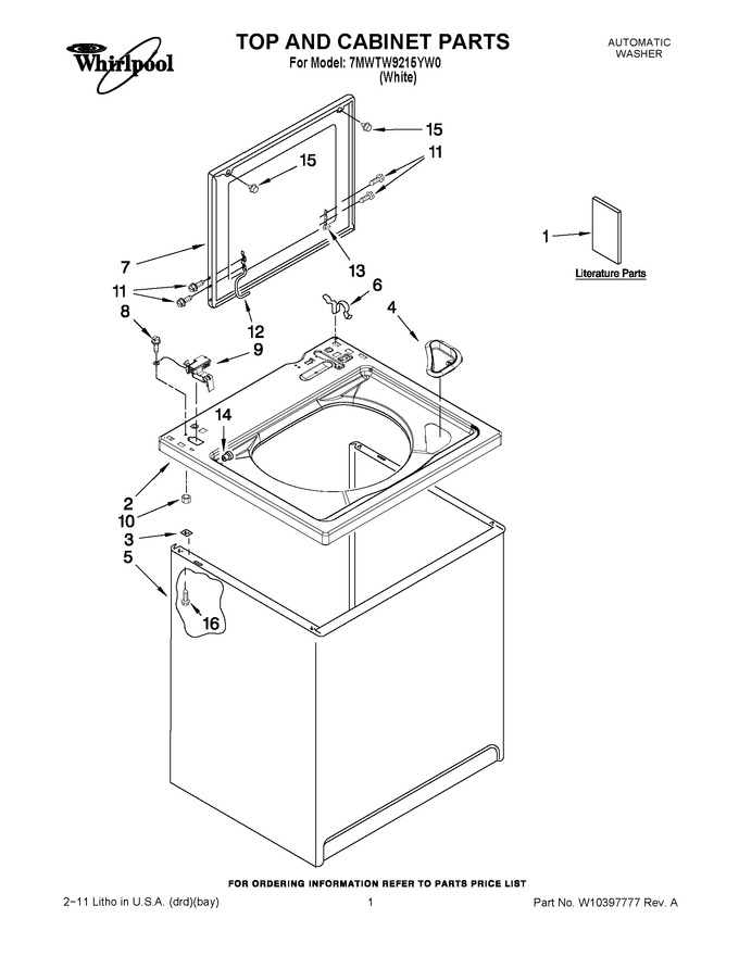 Diagram for 7MWTW9215YW0