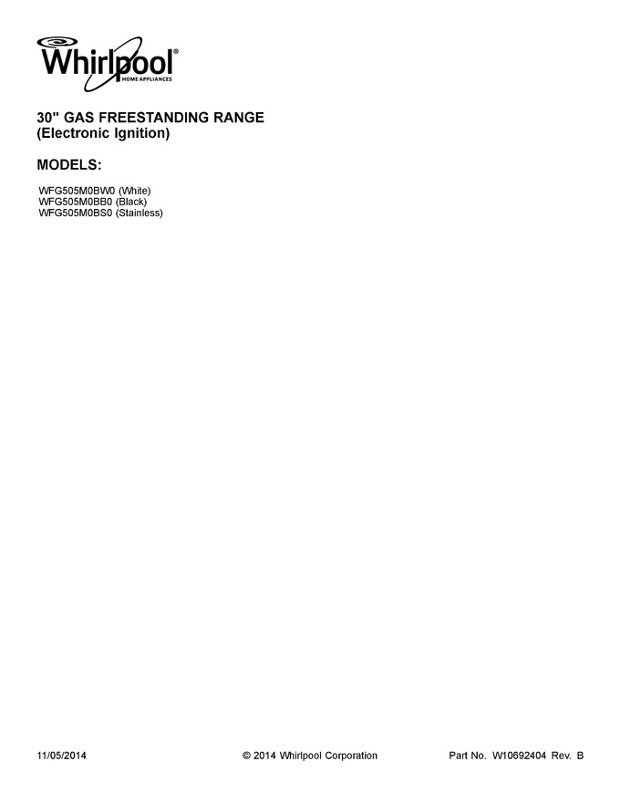 Diagram for WFG505M0BW0