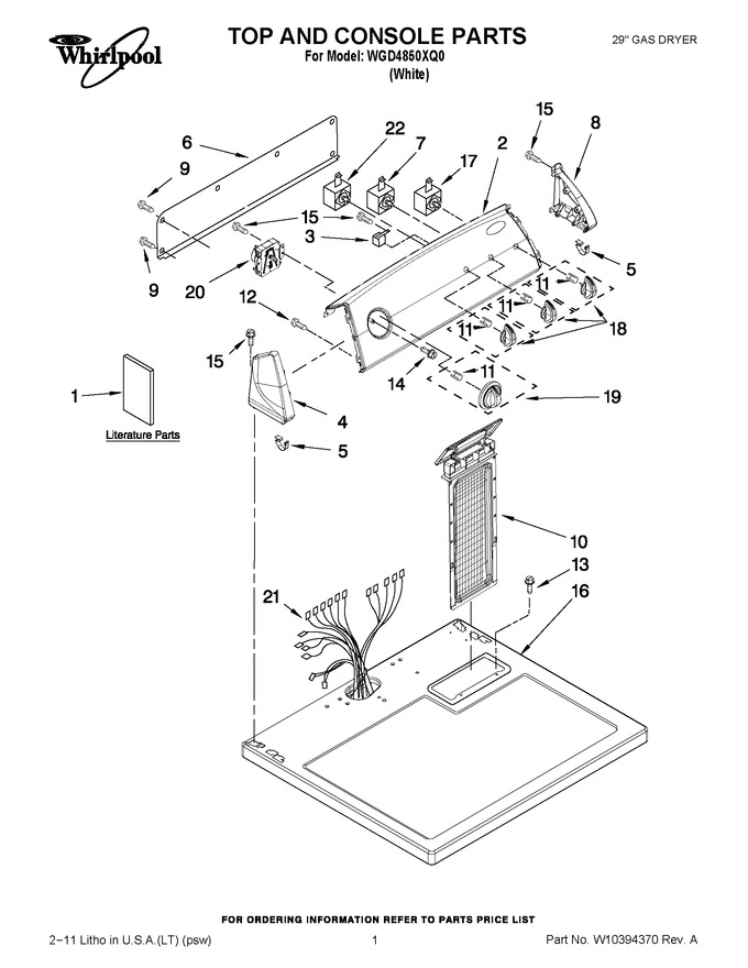 Diagram for WGD4850XQ0
