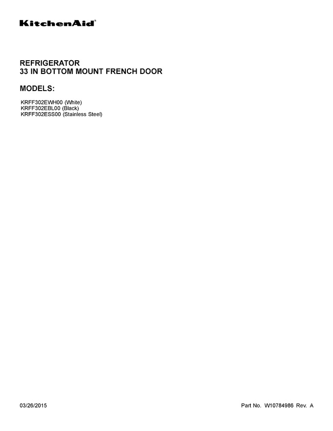 Diagram for KRFF302EBL00