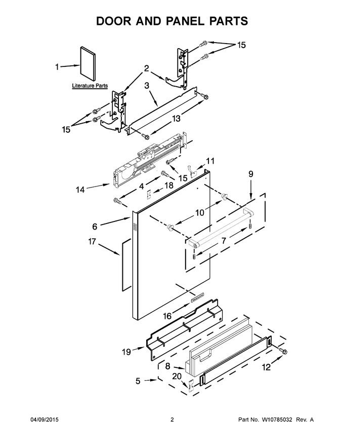 Diagram for KDTE254EWH0