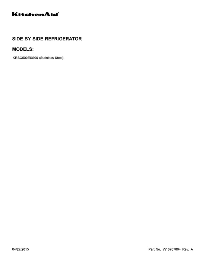Diagram for KRSC500ESS00