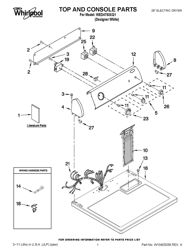 Diagram for WED4750XQ1