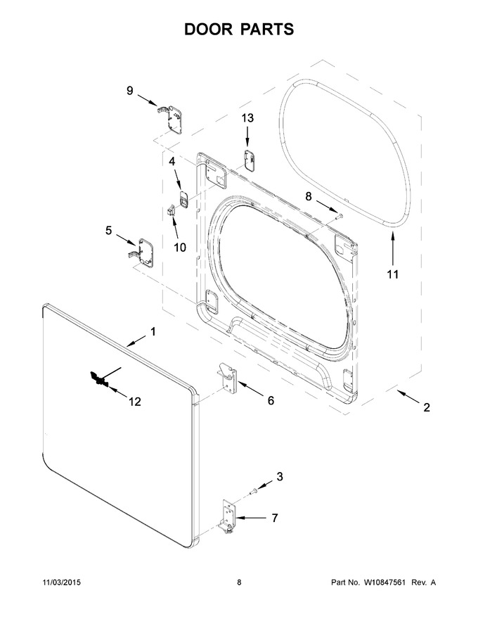 Diagram for WED8500DW2