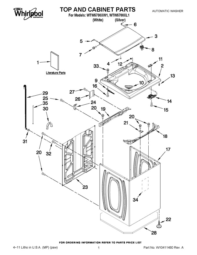 Diagram for WTW5700XL1