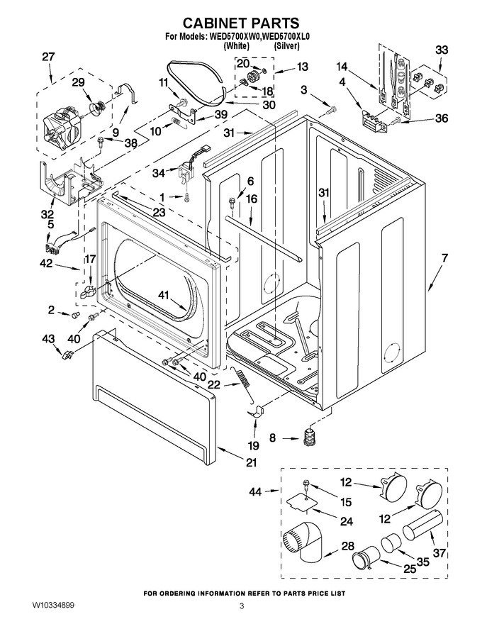 Diagram for WED5700XL0