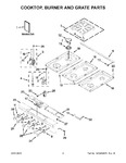 Diagram for 02 - Cooktop, Burner And Grate Parts