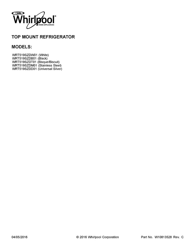 Diagram for WRT519SZDT01