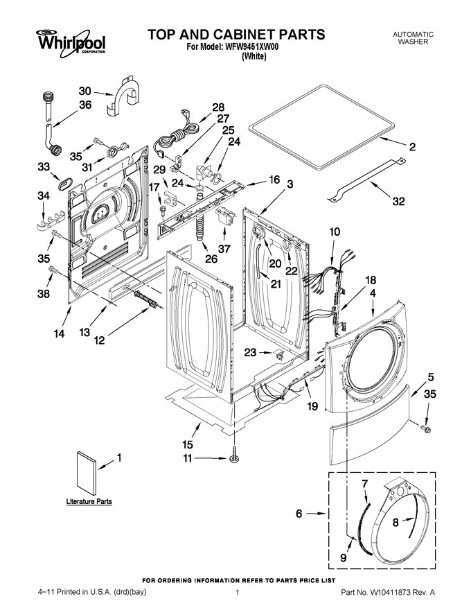Diagram for WFW9451XW00
