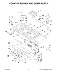 Diagram for 02 - Cooktop, Burner And Grate Parts