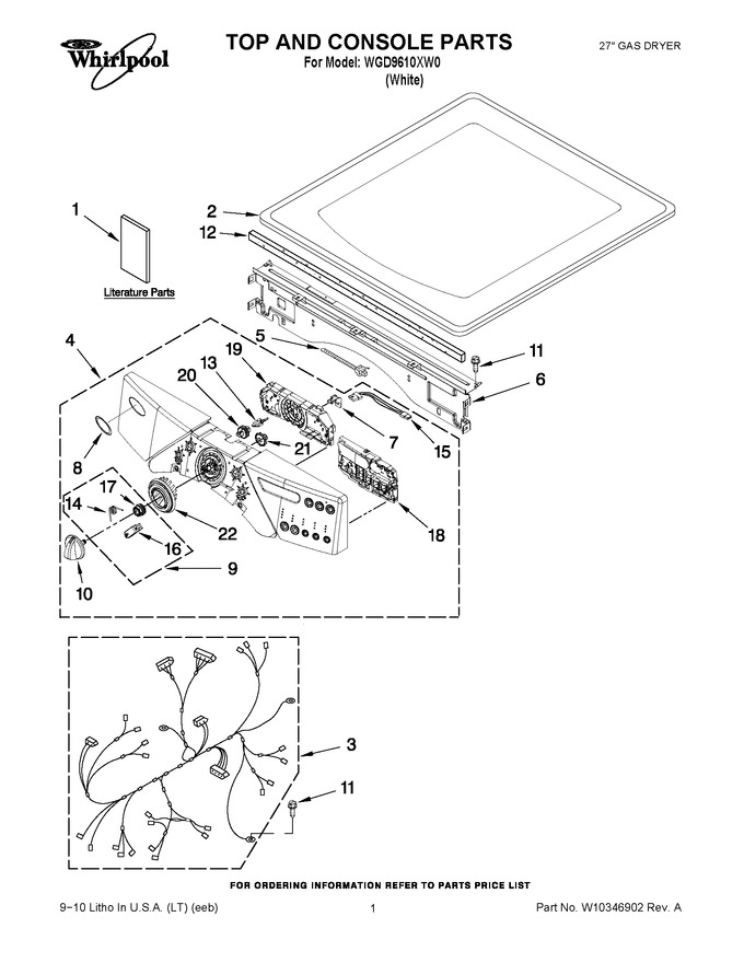 Diagram for WGD9610XW0