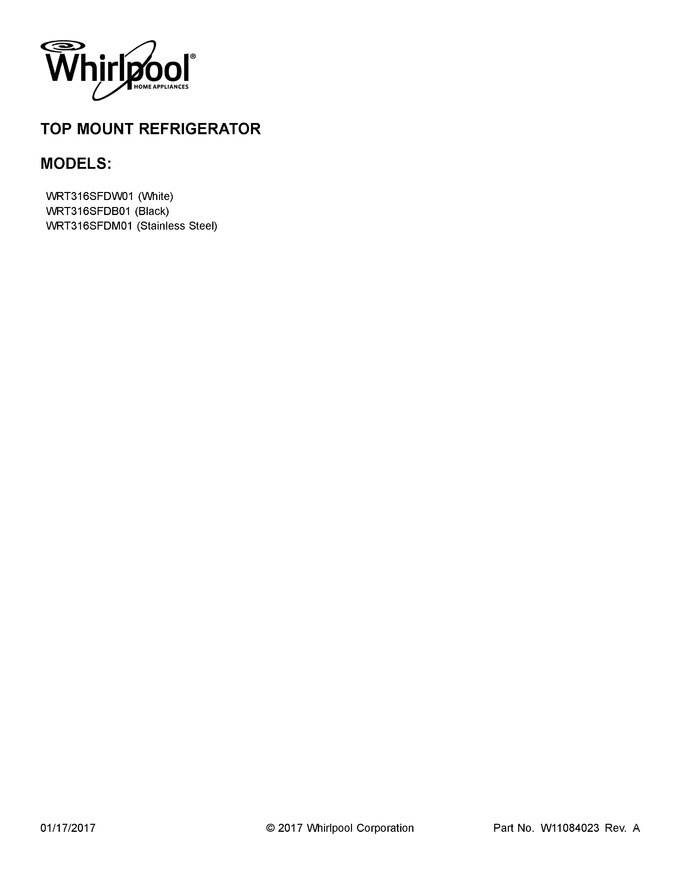 Diagram for WRT316SFDW01